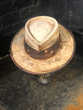 Load image into Gallery viewer, Leather Vintage Rare Custom Beaver Felt Hat “Filthy Fucker” Cool Cowboy Mens Special Gifts for Him