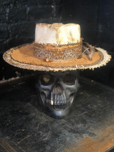 Load image into Gallery viewer, Boho rock straw hat "Up side down , down side up “