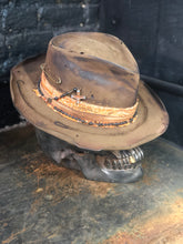 Load image into Gallery viewer, Vintage Rare Custom Cowboy Hat , “Sunday I’ll skip the mass”