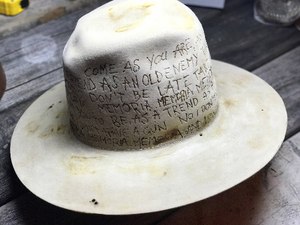 Vintage Rare Custom cowboy hat " GRUNGE TRIBUTE"