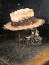 Load image into Gallery viewer, Leather Vintage Rare Custom Beaver Felt Hat “Filthy Fucker” Cool Cowboy Mens Special Gifts for Him
