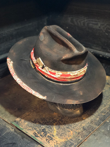 Vintage Rare Custom hat , " CATTLE RATTLE "