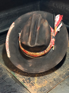 Vintage Rare Custom hat , " CATTLE RATTLE "